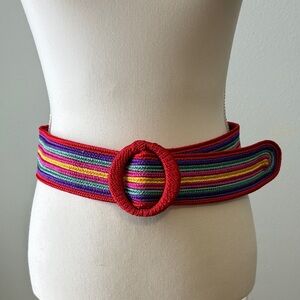 VINTAGE | Colorful Woven Striped Belt